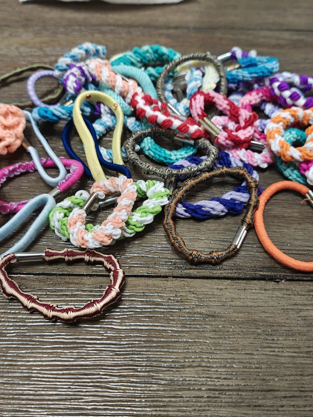 Colorful Woven Hair Ties Jar - Multicolor Braided Elastics